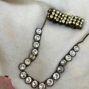 Lot JCrew necklace and stretch bracelet